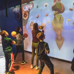 Interactive wall, innovative sports entertainment, projection game