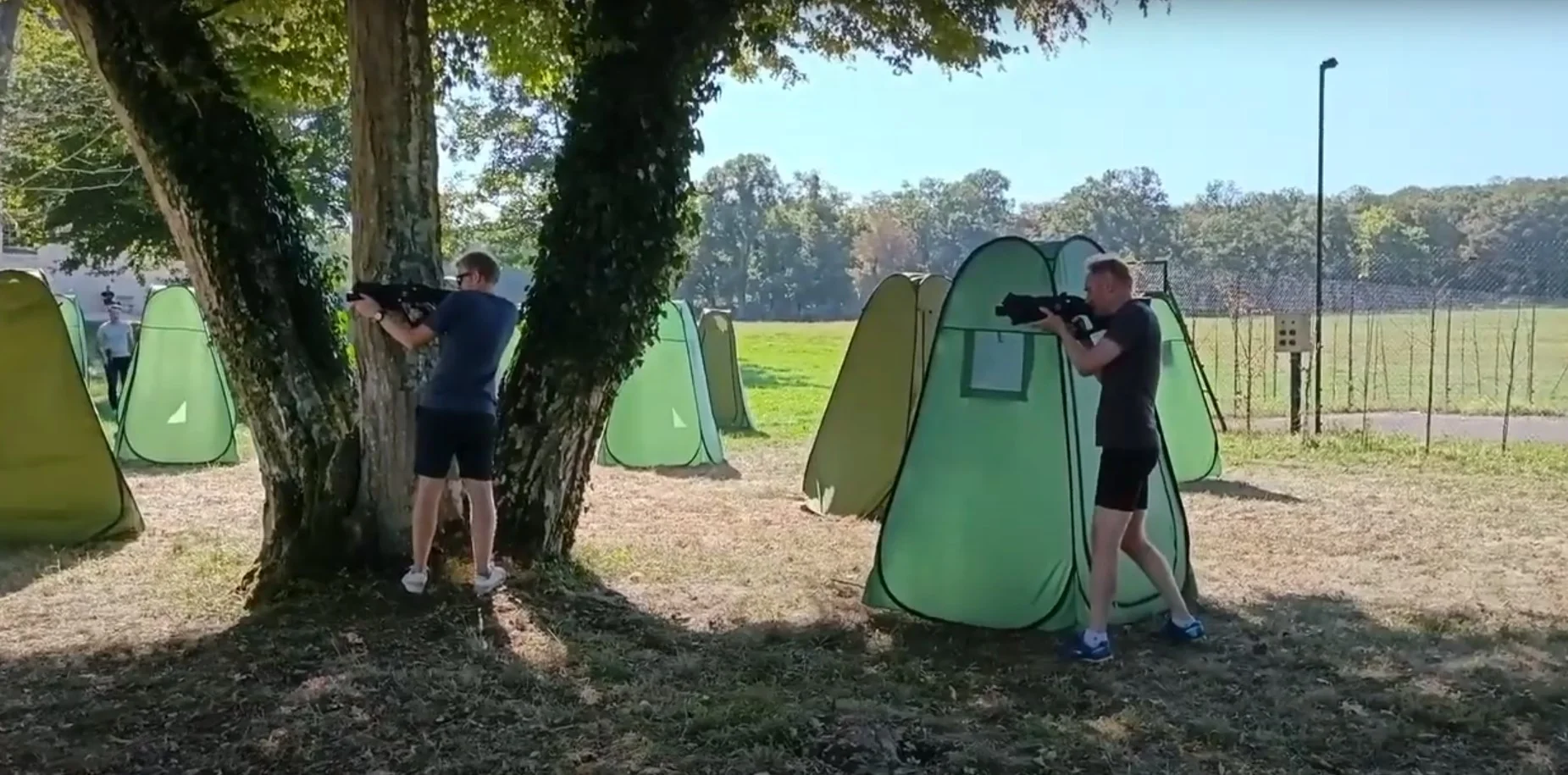 Lasertag et Gonflable en extérieur !