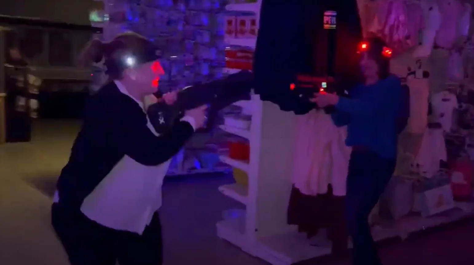 Lasergame dans un magasin